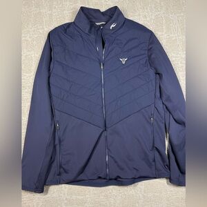 KJUS Release Full Zip Golf Jacket Blue Size XL Minimalist Read Below